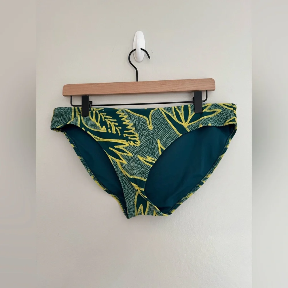 Aerie Dark Teal Tropical Bikini Bottoms - Size XL